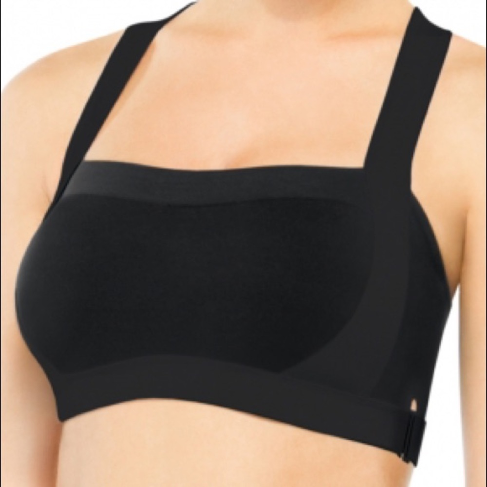 Spanx Black Racerback Mesh Sports Bra